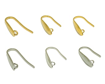 Steel Ear Hooks, 304 Stainless Steel, Gold Close Loop Ear Wire, Steel DIY Earring Hooks, Stainless Steel Earring Hook, Earring Findings