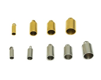 Barrel Cord End Caps, Steel Tassel End Caps,  Steel  Cord End,  Tassel Barrel End, Cord End Caps, Gold Tone Plated