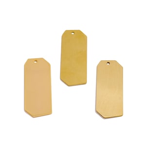 Rectangle Lasercut Earring Charm, Raw Brass Irregular Long Strip Geometric Pendant, Handmade Polishing, 18K Real Gold Plated 34.68*13.64*1mm