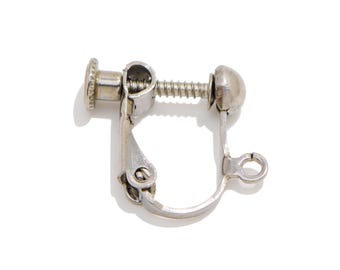 Lot De 4 Clips Pour Boucles D'oreilles En Acier Inoxydable - 16mm X 12mm - Neuf