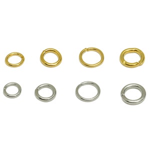 Steel Jump Rings, Stainless Steel 304, Steel Open Jump Rings, Stainless Steel Circle Jump Ring, Circle Ring, Gold Tone Plating