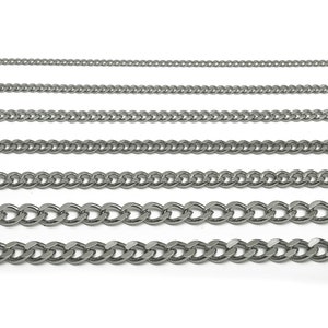 Curb Chains, 304 Stainless Steel Curb Chain, Facted Curby Chain，Gold Stainless Steel Curby Chain For Necklace, Steel Curb Bracelet Chain