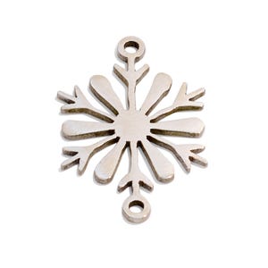 Steel Flower Charms, Lasercut Flower Geometric Charms, Stainless Steel Flower Pendant, For Necklace, Jewelry DIY 20.03*13.48*0.94mm BSX2152