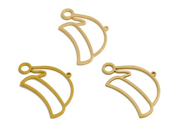 2pcs Raw Brass Santa Hat Charm, Christmas Earring Charms, Santa Claus Charm, 18K Real Gold Plated Earring Charms, Jewelry Supplies VW602