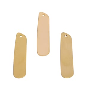 Rectangle Lasercut Earring Charm, Raw Brass Long Strip Geometric Pendant, Handmade Polishing, 18K Real Gold Plating, Jewelry 35.5*8.24*0.7mm