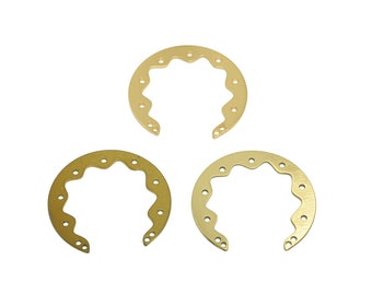 2 conectores de latón crudo, conector para pendientes tipo C, conector para pulseras, conector de 11 agujeros para collares, accesorios para la fabricación de joyas BW4370