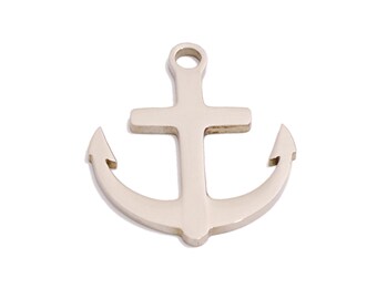 UNICRAFTALE 50pcs Breloques Ancre Nautique Acier Inoxydable - Pendentifs Coeur Vintage Pour Bijoux