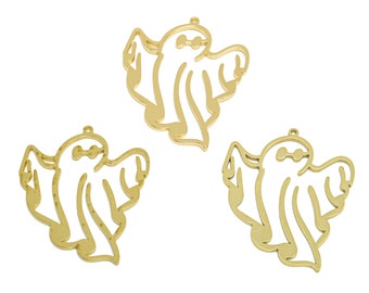 May include: Three gold metal ghost cutouts. The ghosts are in a flying pose with their arms outstretched.
