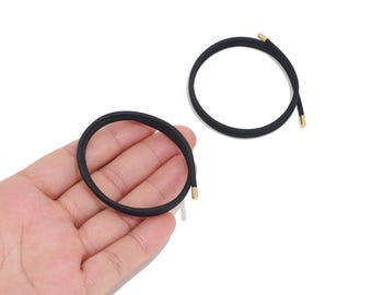 Black Magnetic Rope Bracelet, Adjustable Brass Magnetic Jewelry Cord for DIY Bracelet & Necklace Making, Unisex Handmade Jewelry