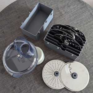 Organizer for Kenwood slicing discs | Continuous slicer/grater accessory AT340 | Box for Kenwood food processor attachments