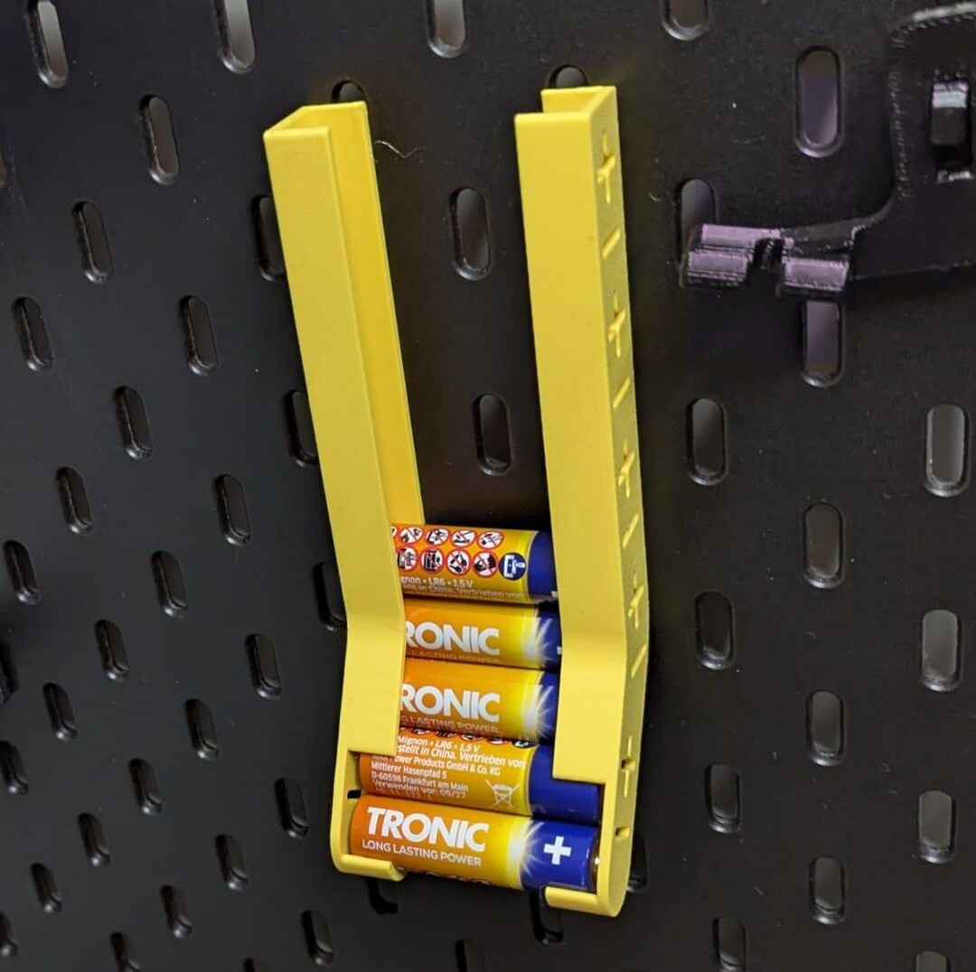 AA Batteriehalter Spender Für Ikea Skadis Pegboard Halter Batterien