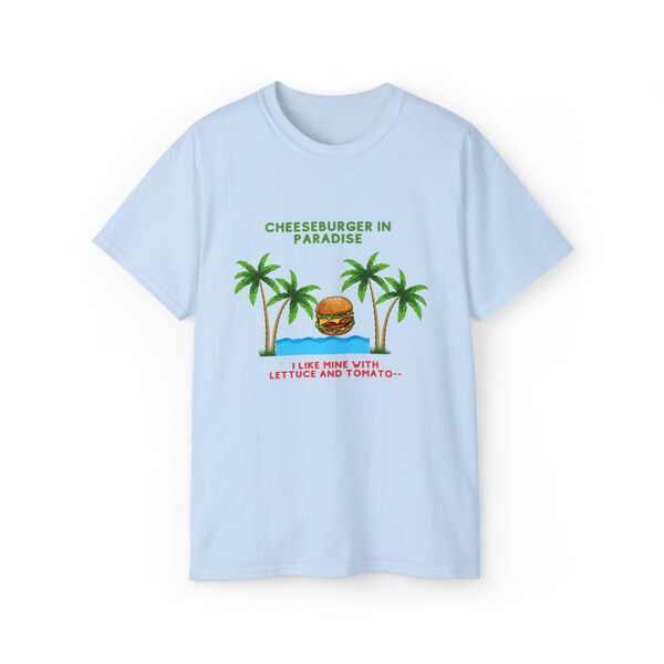 Cheeseburger in Paradise Shirt Etsy