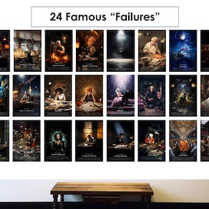 Printable - Famous Failures (24pcs) - Resilience Posters, Classroom Decor, Gallery Wall Art, Inspiration, Education Art, Perseverance