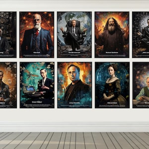 Printables - Famous Computer Scientists (10pcs) - Classroom Decor, Computer Art, STEM Art, Classroom Art