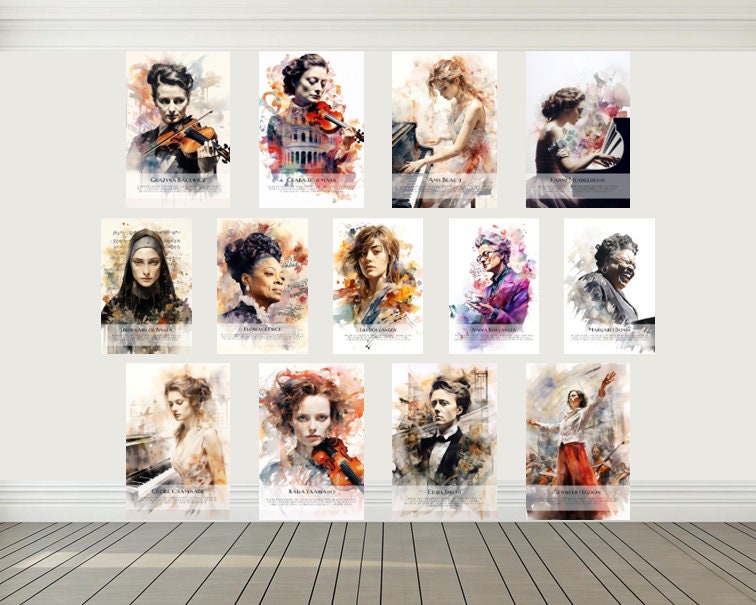 Printables Female Composers 14pcs Classroom Decor, Female Composers ...