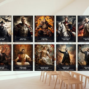 Teacher Art Collection - National Leaders (10s) - History Classroom, History Teachers, History Gallery Wall, History Art