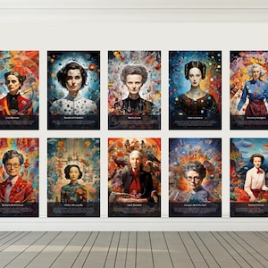Female Scientists Art Prints: Science Classroom Decor (Digital Download)