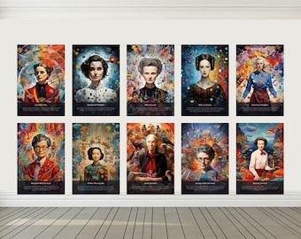 Printables - Female Scientists (Set of 10) | Classroom Decor, Science Gallery Wall, Science Art, Biology Art, Chemistry Art, Classroom Art