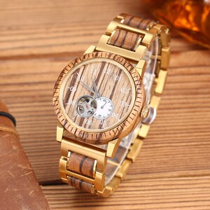 Wood Watch, personalized wood watch, special gift for your men. Unique gift, stainless stell with wood