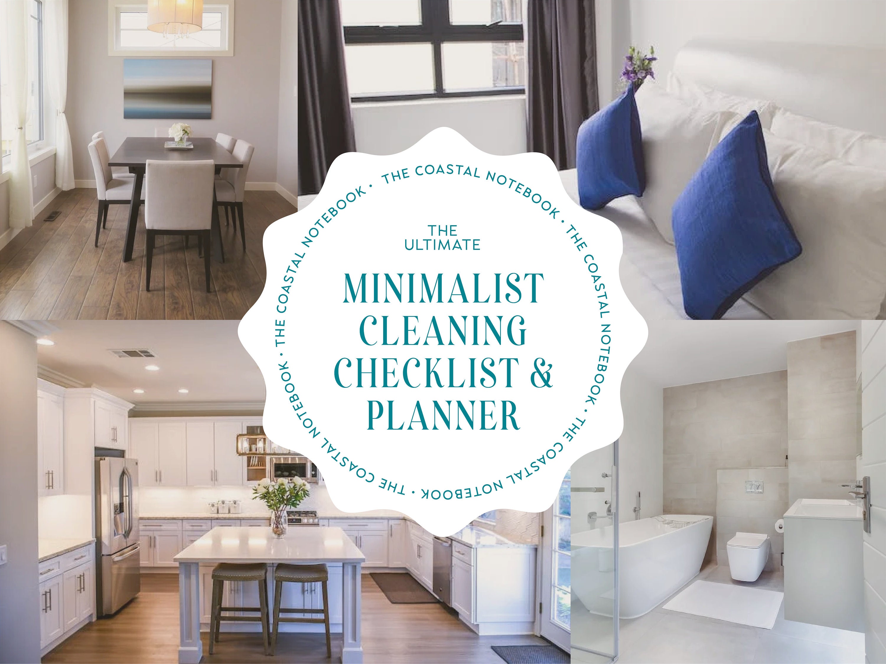 Home Cleaning Checklist Printable Planner Minimalist Daily, Weekly ...