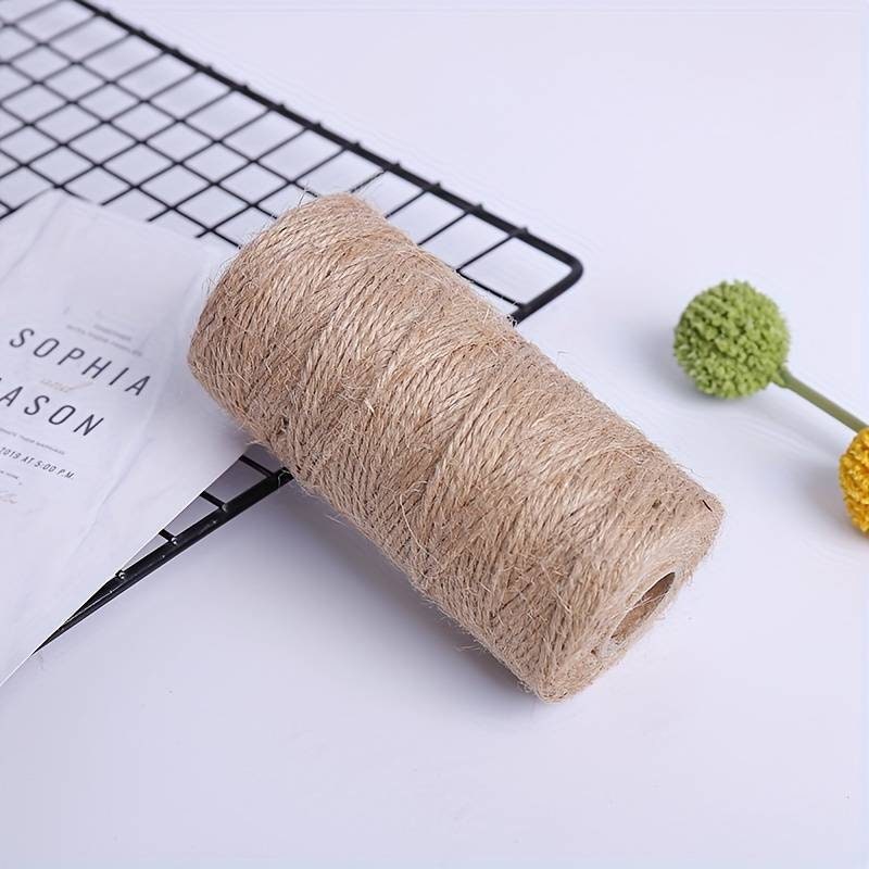 DIY Natural Jute Hessian Twine String Rustic Brown Cord Shabby 1-8mm Wide  Craft