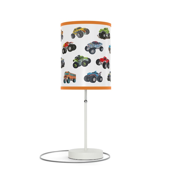 Monster Trucks Lamp, US|CA plug, Kids Bedroom decor, Kids playroom decor, Kids room lighting