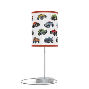 Monster Trucks Lamp, US|CA plug, Kids Bedroom decor, Kids playroom decor, Kids room lighting