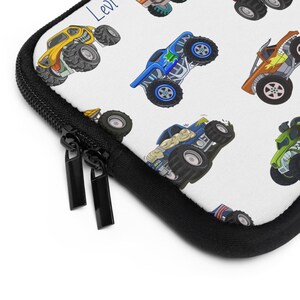 Personalized (Optional) Monster Trucks Tablet / Laptop Sleeve - available in 7in to 17in