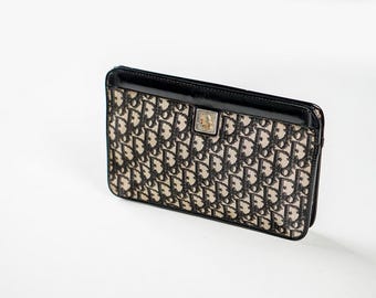 Christian Dior Vintage ♡ Green coincase Christian Dior Wallet with Coin Case Bifold Carfsikn Leather