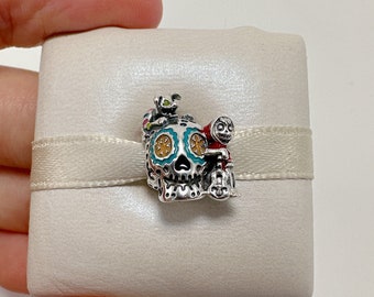 Pixar Coco Miguel & Dante Schädel Glow-in-the-dark Charme, Silber Armband Charme, für Pandora Armband, Geschenk für Mädchen