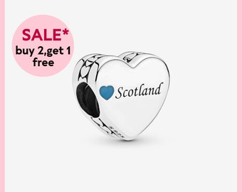 Scotland Love Heart Charm,Silver charm,bracelet charms,charms for bracelet,Gift for girls