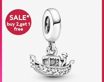 Encanto colgante de góndola de Venecia, encantos de pulsera de plata, encantos para pulsera, regalo para niñas