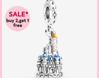 Cinderella Castle 50th Anniversary Dangle Charm,Silver charm,bracelet charms,charms for bracelet,Gift for girls