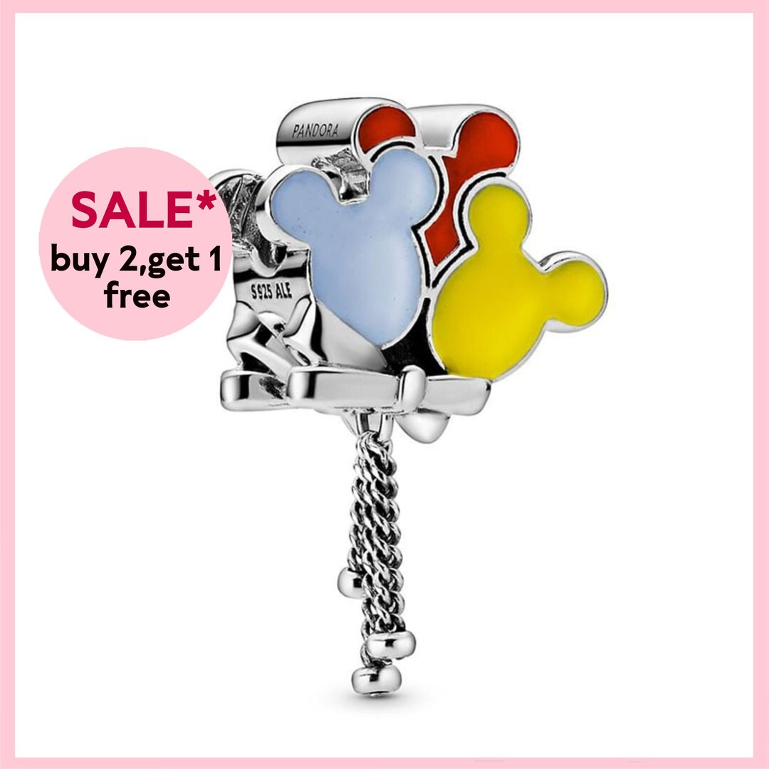 Mickey Mouse Balloons Charm,silver Charm,bracelet Charms,charms for Bracelet,gift for Girls - Etsy