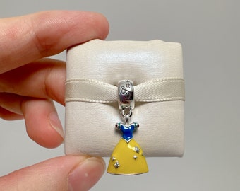 Snow White's Dress Dangle Charm;charm for bracelet