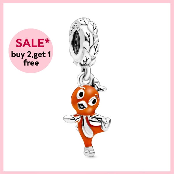 Orange Bird Charm,Silver charm,bracelet charms,charms for bracelet,Gift for girls