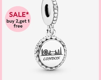 London Skyline Dangle Charm,Silver charm,bracelet charms,charms for bracelet,Gift for girls