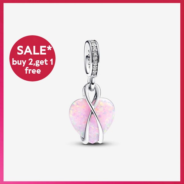 Mom Opalescent Heart Dangle Charm,sliver bracelet charms,charms for bracelet,Mother's Day Gifts,Gifts for Mom