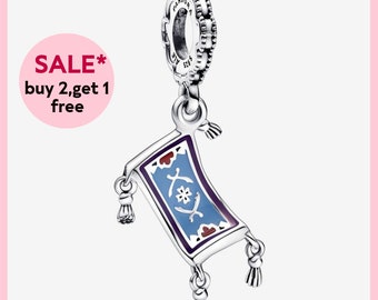 Aladdin Magic Carpet Dangle Charm,Silver charm,bracelet charms,charms for bracelet,Gift for girls