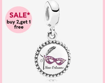 New Orleans Dangle Charm,Silver charm,bracelet charms,charms for bracelet,Gift for girls