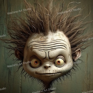 Neighbor&#39;s Kid-  Limited Edition, Printable,Lowbrow Art, Weird Art, Pop Surrealism, Strange Art, Wall Art, Poster Art | DIGITAL DOWNLOAD