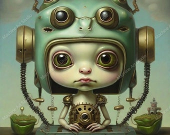 Froggie Art Print: Lowbrow Pop Surrealism (Digital Download)