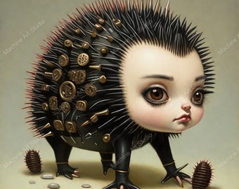 Lowbrow Art Print: Cuddles, Pop Surrealism (Digital Download)