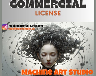 Licence commerciale d'art numérique - Utilisation commerciale - (1 annonce) - T-shirt, tasses, autocollants, publicité | TÉLÉCHARGEMENT NUMÉRIQUE