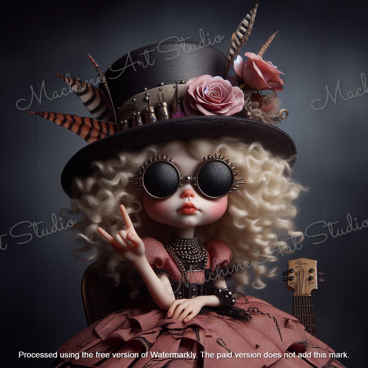 Rock'n Kiddo -Printable , Limited Edition, Lowbrow Art, T-shirt, Pop Surrealism, background, Wall Art, Poster Art | DIGITAL DOWNLOAD