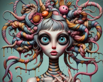 Wild Child Art Poster: Lowbrow Pop Surrealism (Digital Download)