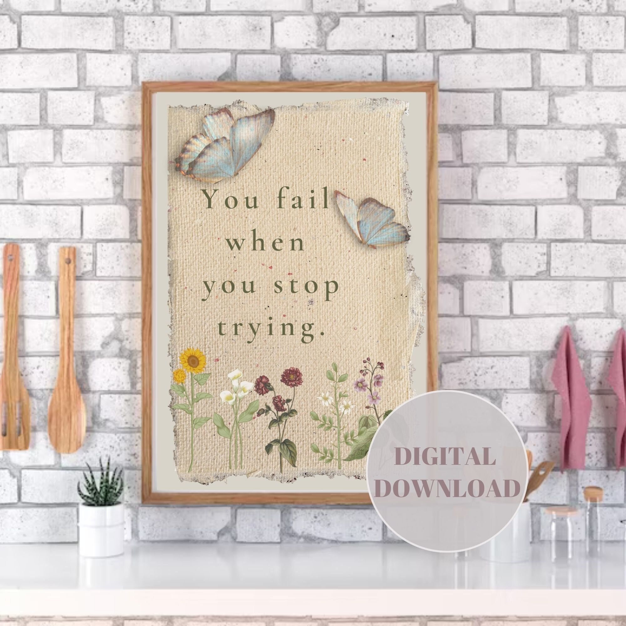 Motivational Wall Art Digital Download , Motivational Wall Art Canvas ...