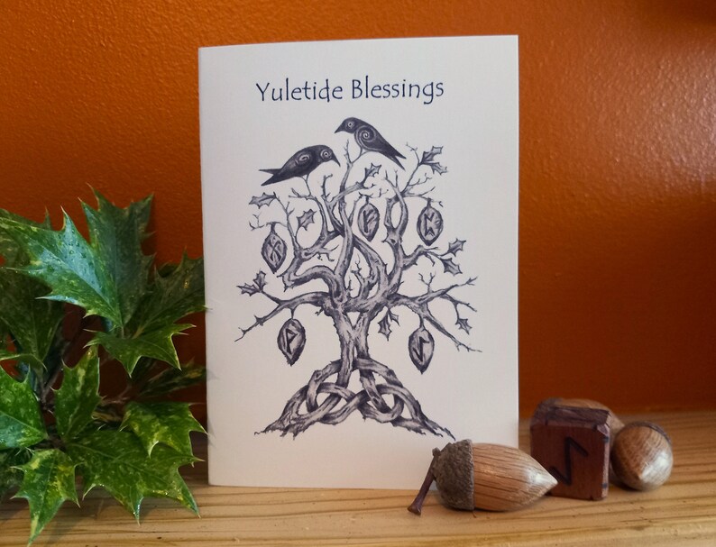Rune Tree Yuletide Blessings Viking Yule Greeting Card Etsy UK