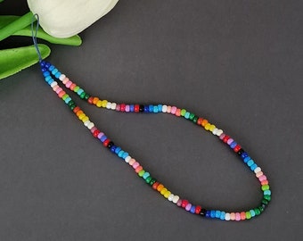 Colorful mobile phone pendant / pearl mobile phone chain / colorful glass beads