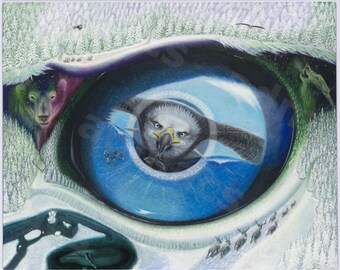 Impresión Giclée de edición limitada - "Visión Polar" / Arte mural de bellas artes / Numerada y firmada